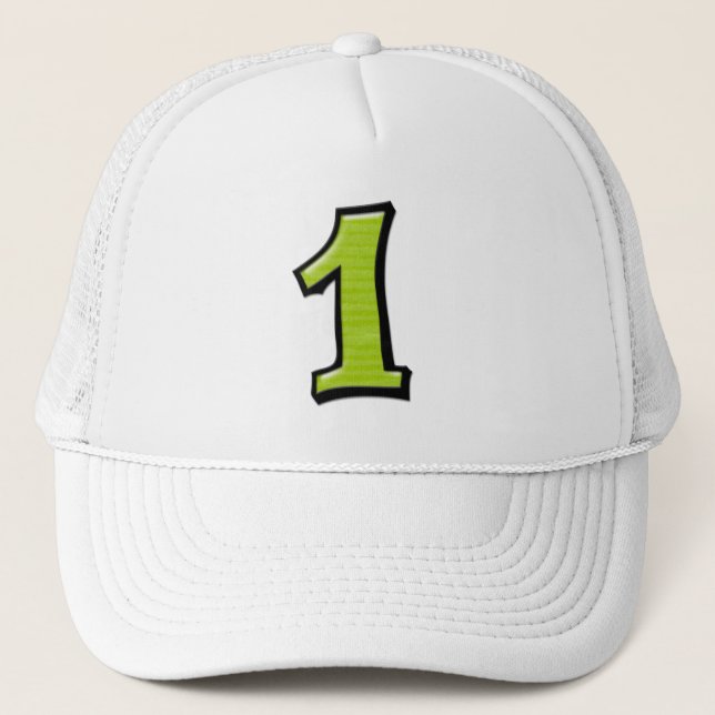Chiffres stupides 1 Casquette vert (Devant)