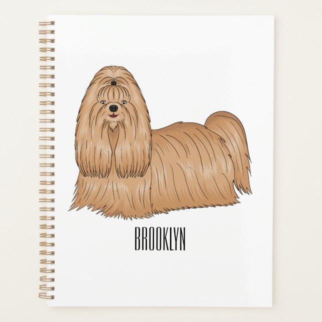 Chih tzu long cheveux dessin de chien (Devant)