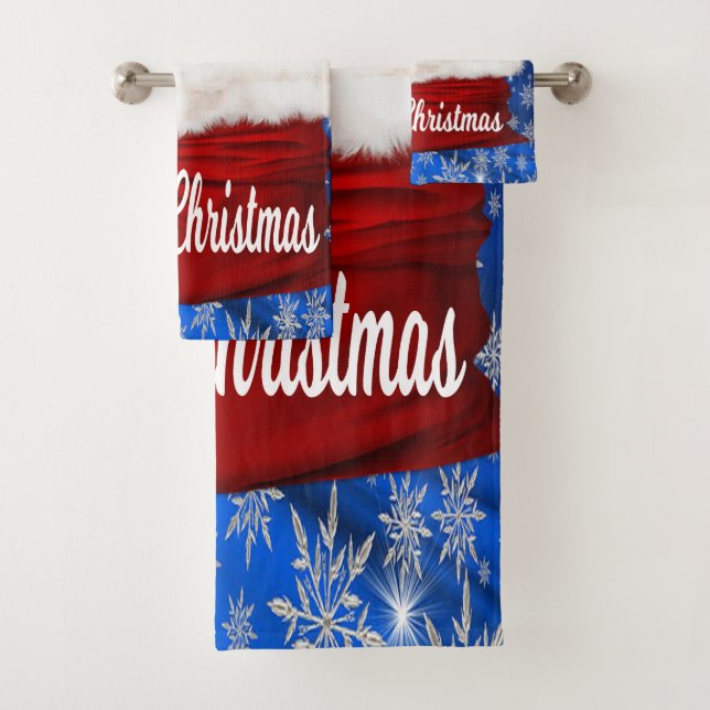 Chih tzu Serviette de bain ensemble, Noël (En situation)