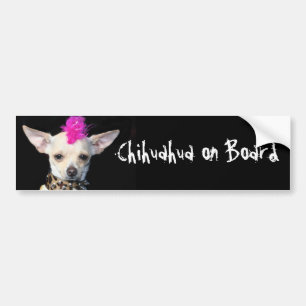 Chihuahua à bord du pare-chocs autocollant