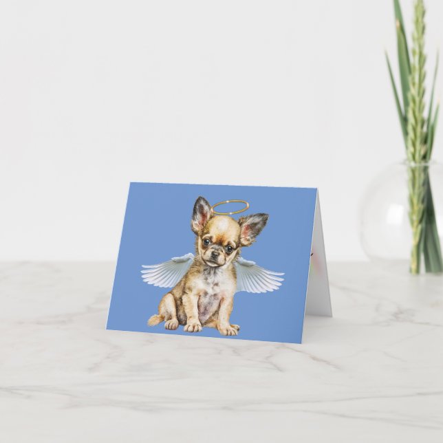 Chihuahua Angel Perte de la carte pour animaux de  (Devant)