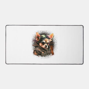 Chihuahua Biker Motorcyle Riding Chien Papa