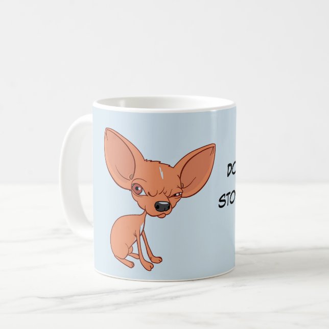 Chihuahua Café Mug Funny Chi Lover Cadeau (Devant gauche)