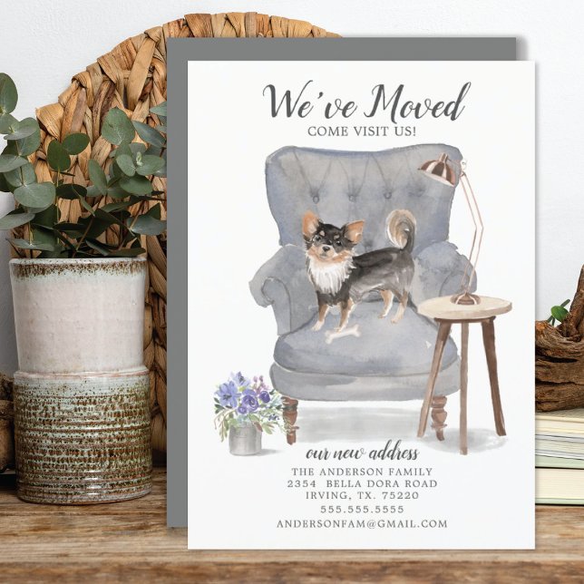 Chihuahua Chien Nous avons Déménagé Faire-part (Créateur téléchargé)