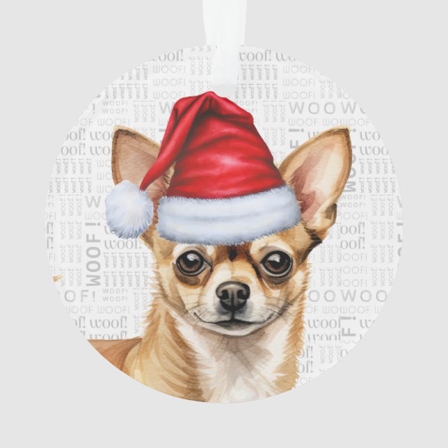Chihuahua Chig avec nom et photo Noël (dos)