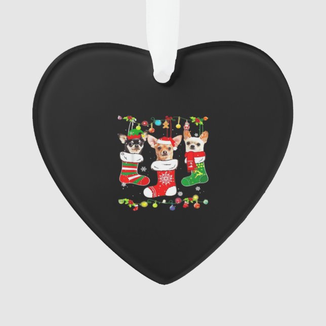 Chihuahua Christmas Lights Xmas Dog Classic T-Shir (devant)