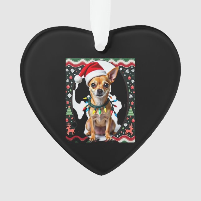 Chihuahua Christmas Santa Ugly Sweater Dog Lover X (devant)