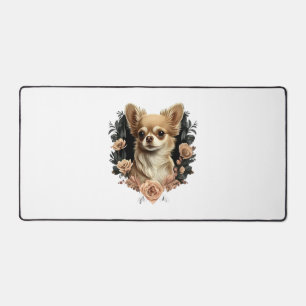 Chihuahua mignon chien de belles fleurs fille