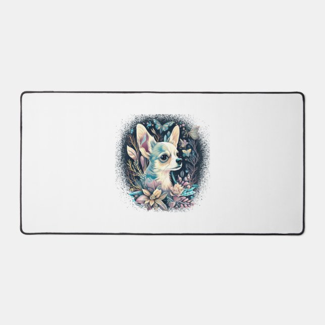 Chihuahua mignon chien de belles fleurs fille (Recto)
