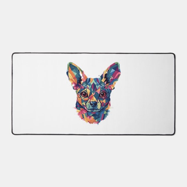 Chihuahua Mosaic Geometrical Art Chien (Recto)