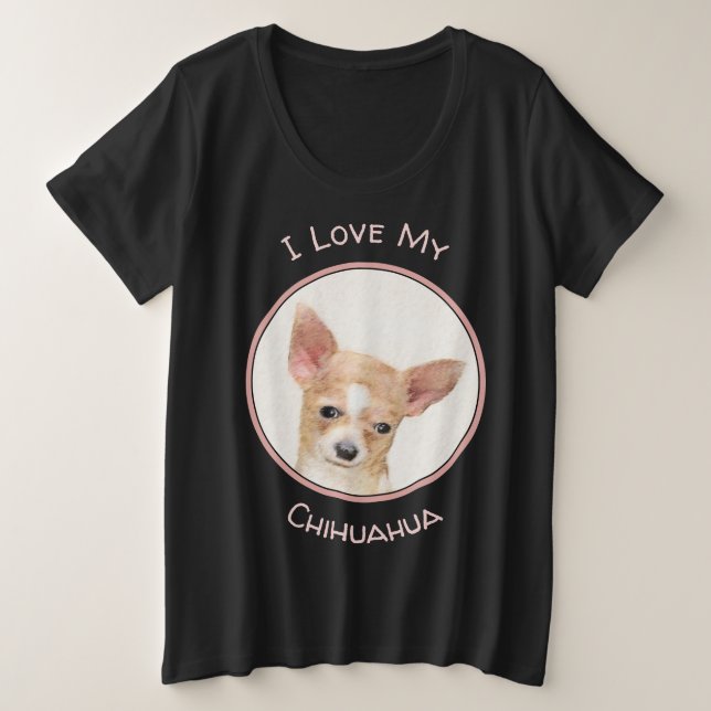 Chihuahua Peinture - Cute Original Chien Art (Design devant)