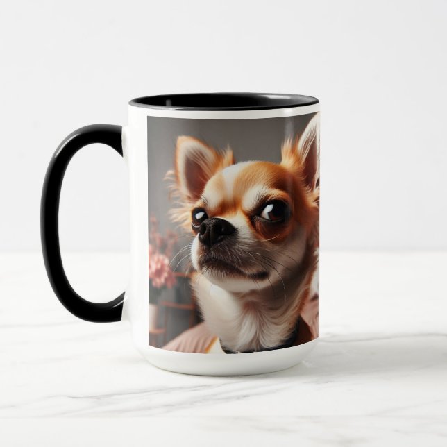 Chihuahua ‘People-Not a Fan’ Christmas Coffee Mug (Gauche)