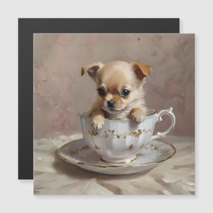 Chihuahua Puppy Dans Une Peinture À Huile De Teint