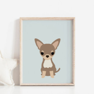 Chihuahua Puppy Nursery & Kids Room Decor Poster