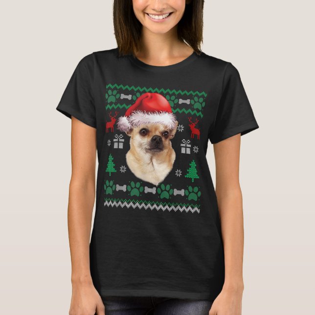 Chihuahua Santa Hat Noël Moche Sweat Pyjama (Devant)