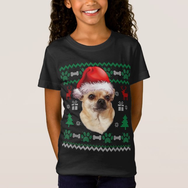 Chihuahua Santa Hat Noël Moche Sweat Pyjama (Devant)