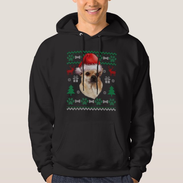 Chihuahua Santa Hat Noël Moche Sweat Pyjama (Devant)