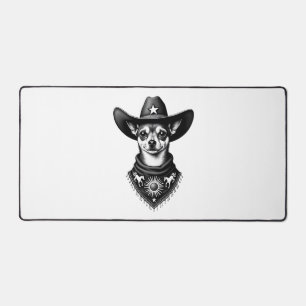 Chihuahua vintage style cow-boy gravure western D