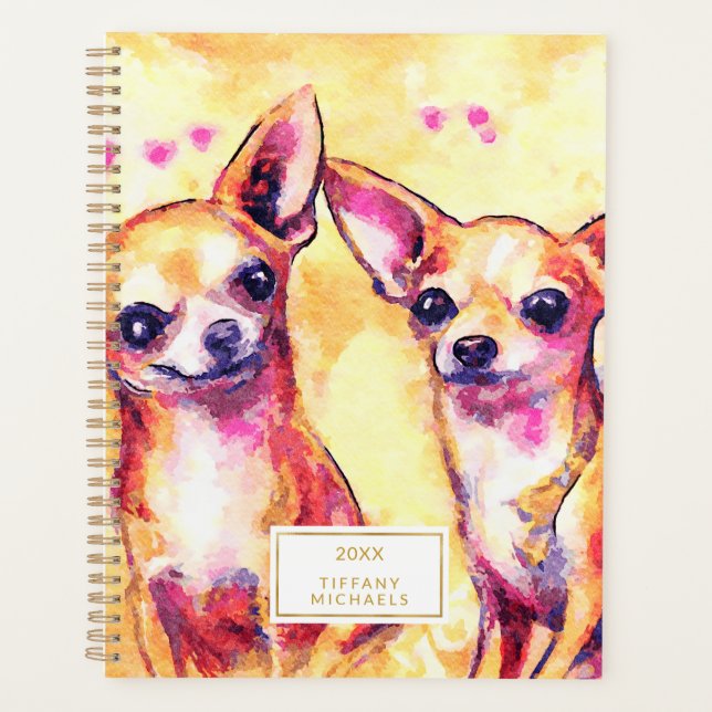 Chihuahuas Puppy Love Cute Chihuahuas Rose Waterco (Devant)