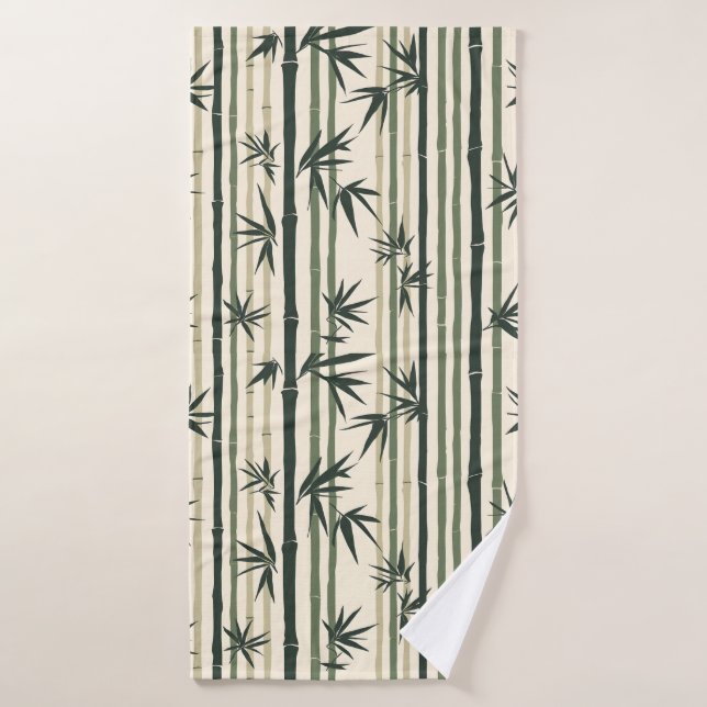 Chikurin Zen (Forêt de bambou) (Serviette de bain)