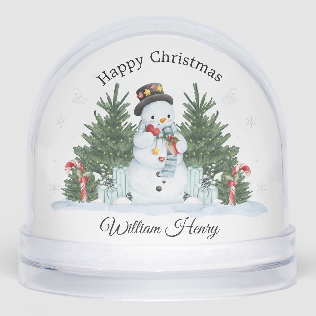 Child Festive Snowman Scene Snow Globe Gift (Avant)