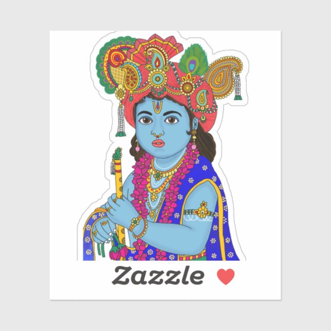 Child Krishna Sticker (Feuille)