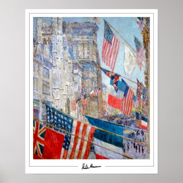 Childe Hassam Zedign Art Poster #425-2 (Devant)