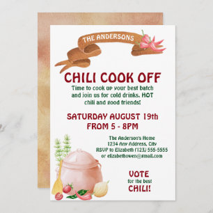 Chili Cook Off Invitation