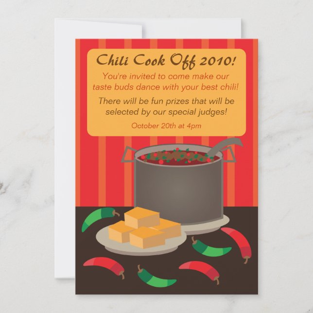 Chili Cook Off Invitation Faire-part (Devant)