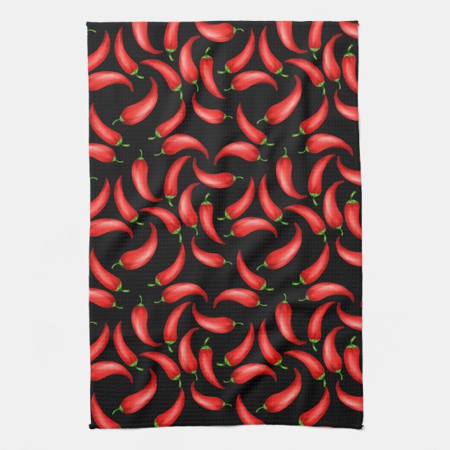 Chili Pepper Motif serviette de cuisine (Vertical)
