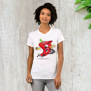 Chili Pepper Respiration Fire Womens T-shirt