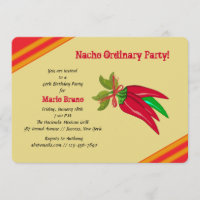 Chili Peppers Bouquet Invitation
