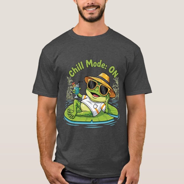 Chill Frog – Funny Relaxed Vibes T-Shirt (Devant)