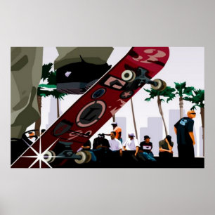 Chillin au Skateboard Park - Poster