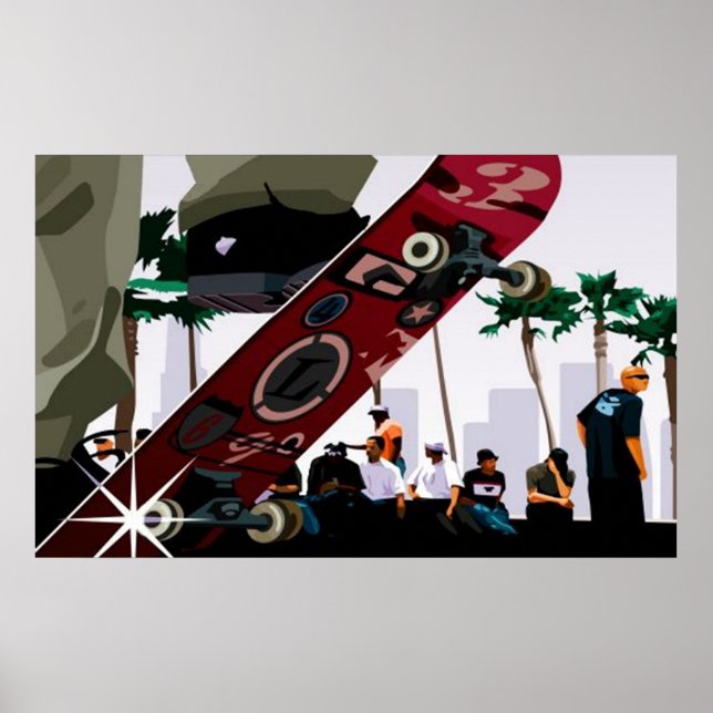 Chillin au Skateboard Park - Poster (Devant)