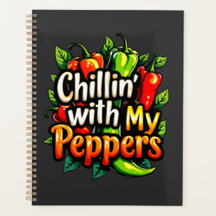 Chillin' avec mes poivrons - Graphisme chili color
