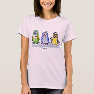 Chillin Cute Cartographie Pingouins Tshirt