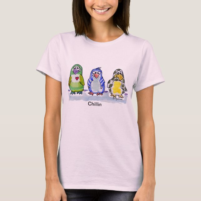 Chillin Cute Cartographie Pingouins Tshirt (Devant)