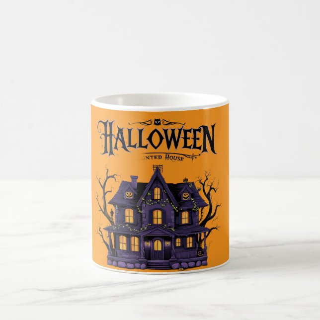 Chilling Haunted House Mug Designs pour Halloween (Centre)