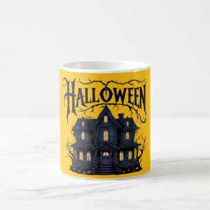 Chilling Haunted House Mug Designs pour Halloween