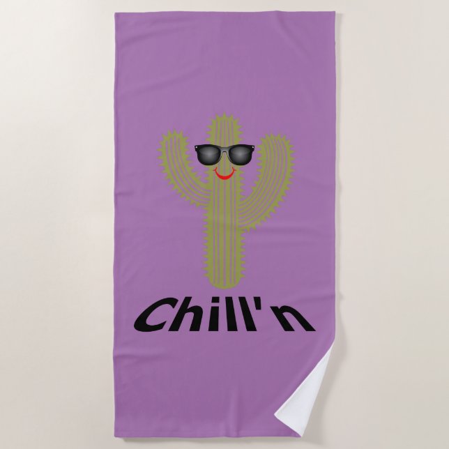 Chill'n Cactus Design - Serviette de plage (Devant)