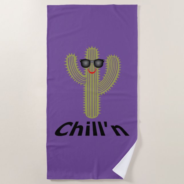 Chill'n Cactus Design - Serviette de plage (Devant)