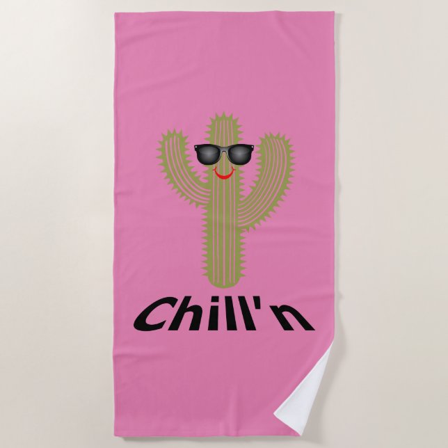 Chill'n Cactus Design - Serviette de plage (Devant)