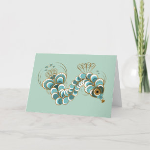 Chimera - Peacock Seahorse Carte de voeux