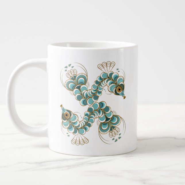Chimera - Peacock Seahorse Jumbo Mug (Gauche)