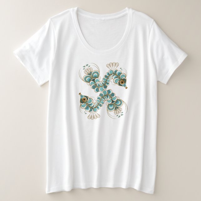 Chimera - Peacock Seahorse Plus Taille T pour femm (Design devant)