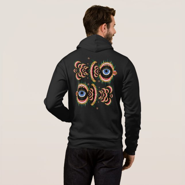 Chimera - Poisson Oiseau Unisex Sweat - shirt à ca (Dos entier)