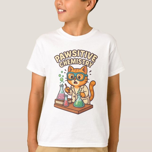 Chimie cognitive - T-shirt scientifique de chats (Devant)