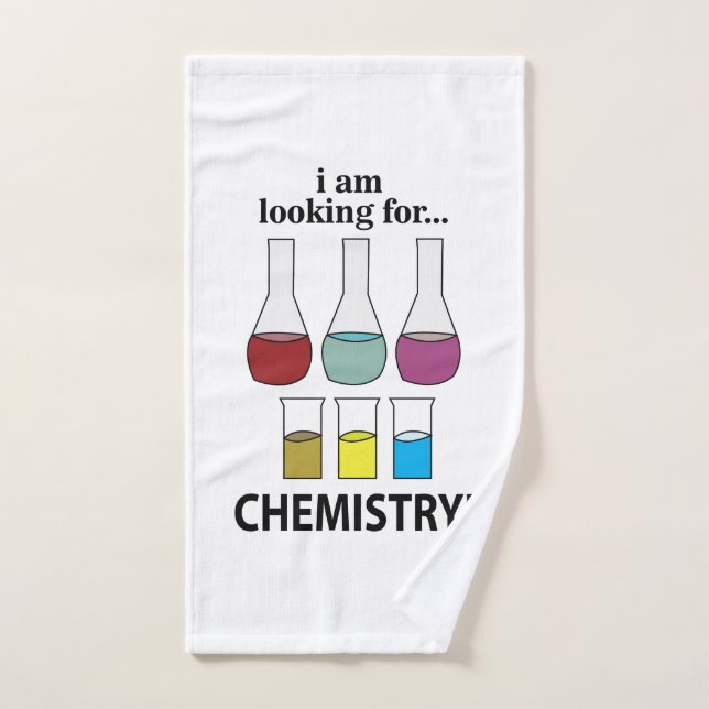 Chimie Drôle Je Cherche Chimie (Serviette à main)