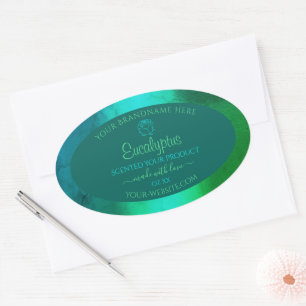 Chimmersif Turquoise Motif vert produit Étiquettes